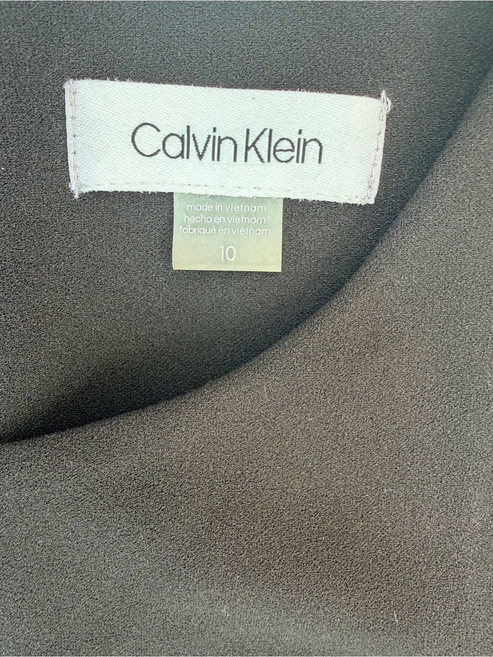 Calvin Klein Black Short-Sleeve Midi Dress with Sheer Hem - Picture 5 of 5